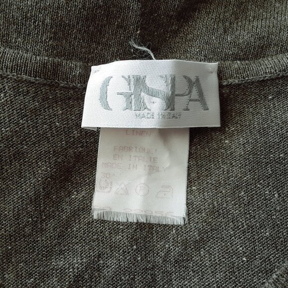 Vintage 90s Linen Blend Top Made in Italy - Picture 5 of 8